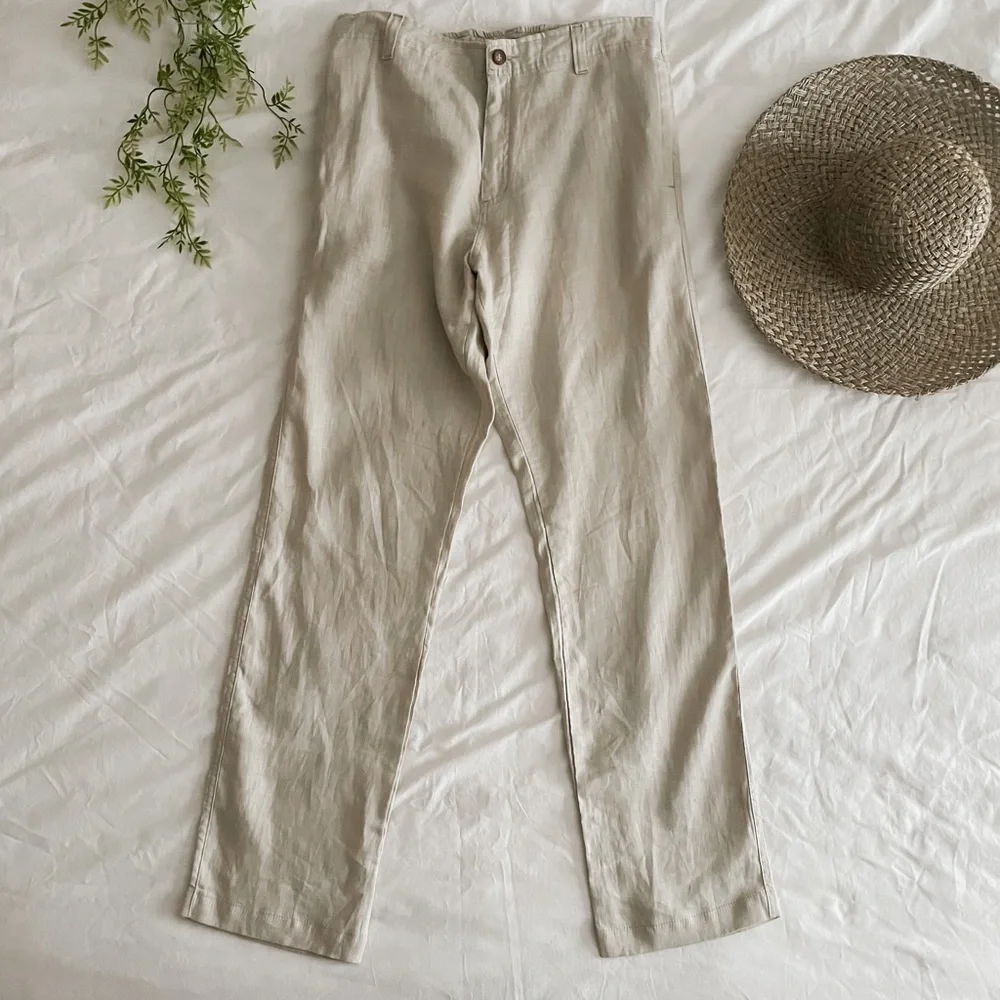 SOLD Azulu Anthropologie Linen Pants - Picture 1 of 2